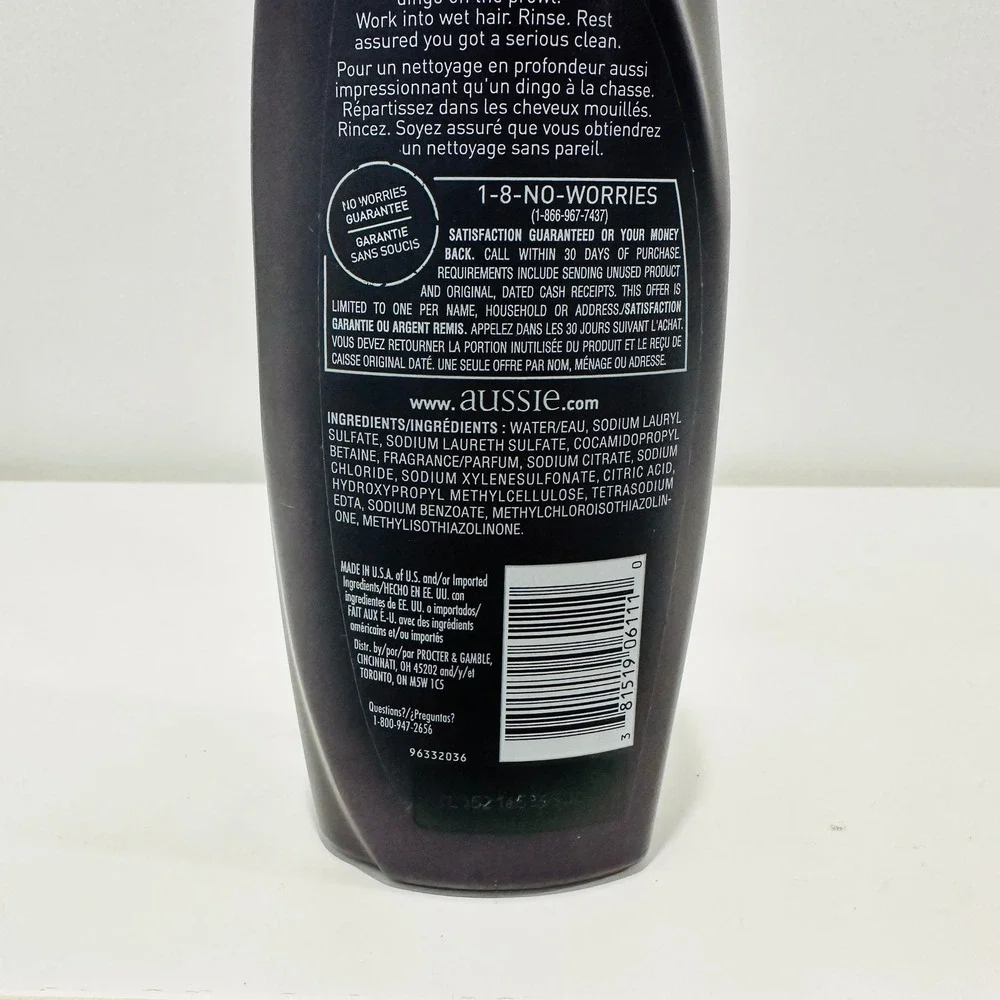 Aussie Men Deep Clean Shampoo 13.5 FL OZ 400 mL Bottle NOS NEW Discontinued